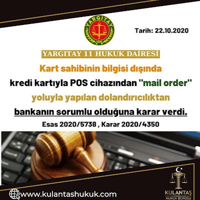 YARGITAY 11. HUKUK DAİRESİ Devam(1) Esas: 2020/5738 Karar: 2020/4350