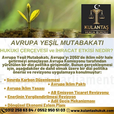 AVRUPA YEŞİL MUTABAKATI  Hukuki Çerçevesi ve İhracat Etkisi Nedir?